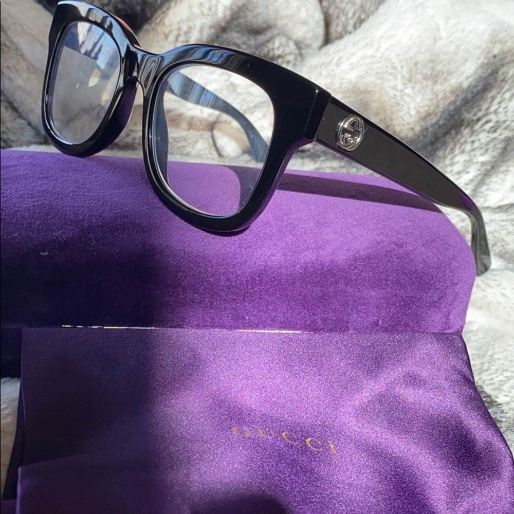 Gucci Black Logo Optical Frames Neverused Made In… - image 1